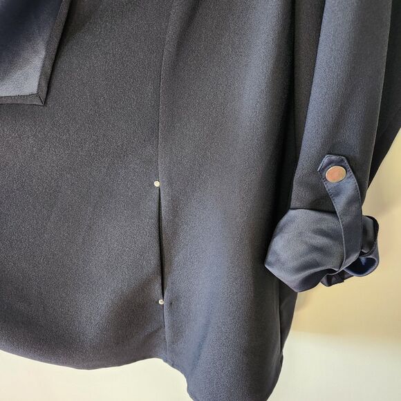 Catherines 2pc Cardigan Tank Set Navy Blue Abstract Plus Size 1X 2X - Picture 3 of 13